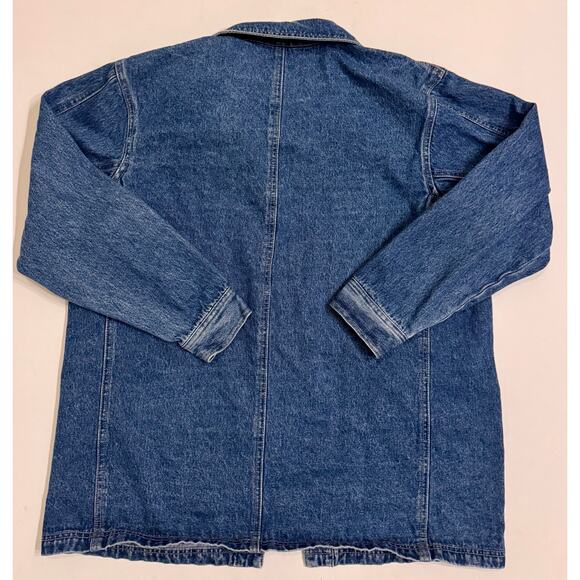 Vintage Sonoma Denim Chore Jacket Size M Women Dark Wash Button Front Pockets - Picture 4 of 4